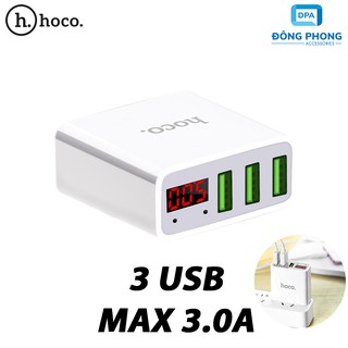 Củ Sạc Đa Năng Hoco C15 3 Cổng USB Chính Hãng