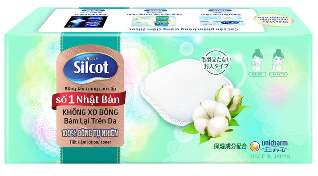 [HB GIFT] Bông tẩy trang Silcot cao cấp hộp 10 miếng