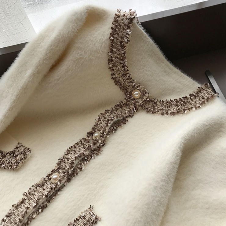 (HÀNG ORDER) Áo len lông viền tweed GNCM | BigBuy360 - bigbuy360.vn