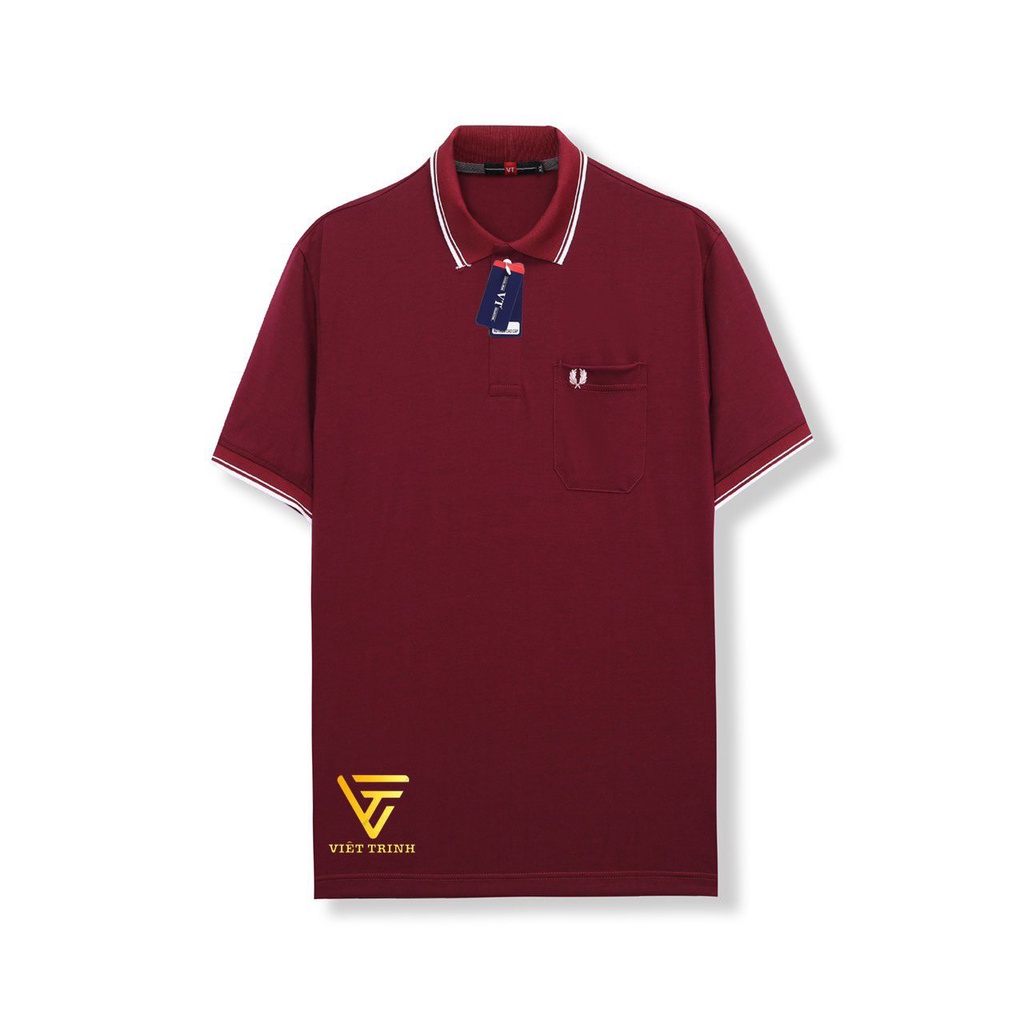 Combo 3 Áo Polo Nam Trung Niên Trơn Nhiều Màu Chất Liệu Cotton Thấm Hút Mồ Hôi - Việt Trinh