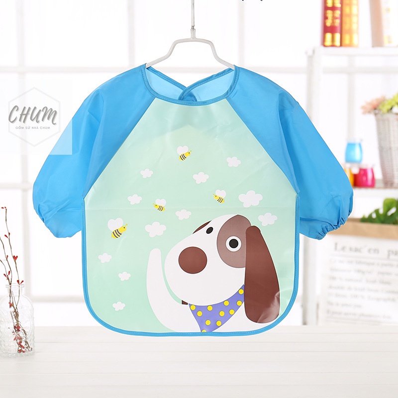 Yếm nhựa có tay cho bé ăn dặm D5
