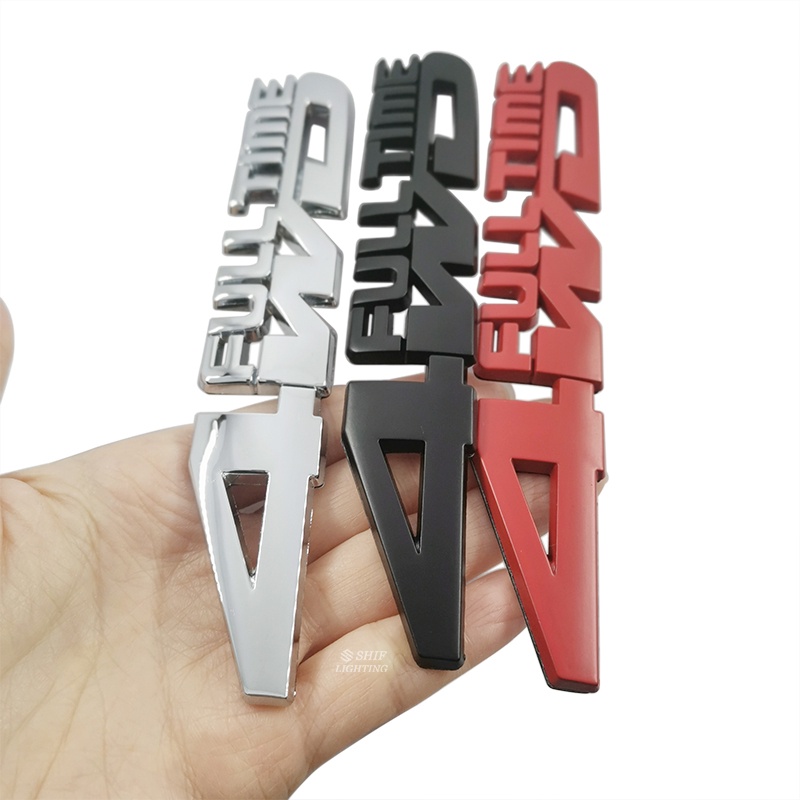 1 x Miếng Dán Logo Kim Loại 4WD FULL TIME Trang Trí Xe Hơi