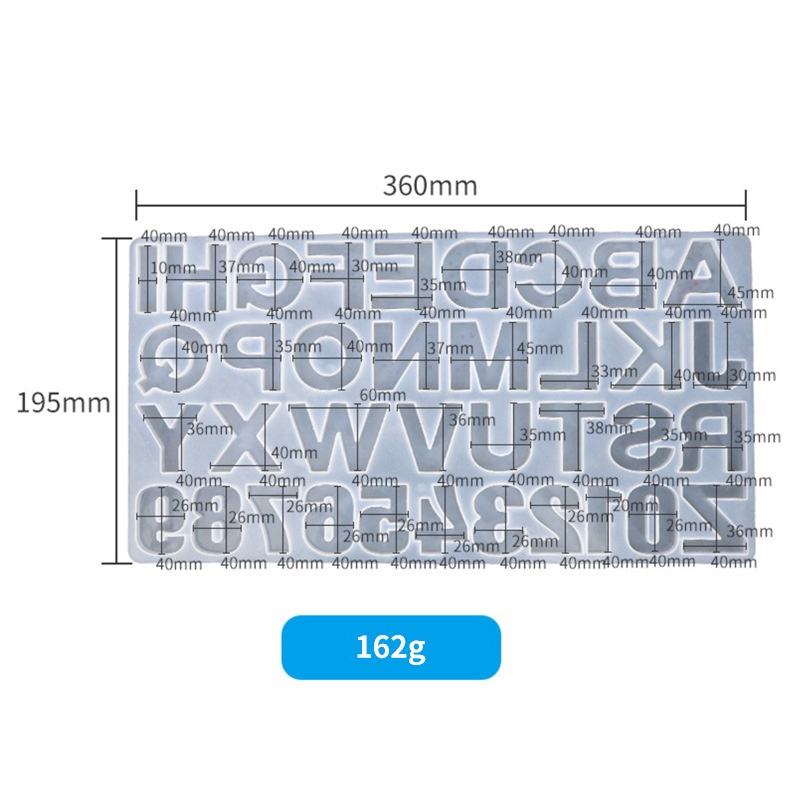 Khuôn silicon chữ cái thường và hoa dùng cho keo resin TH DECOR