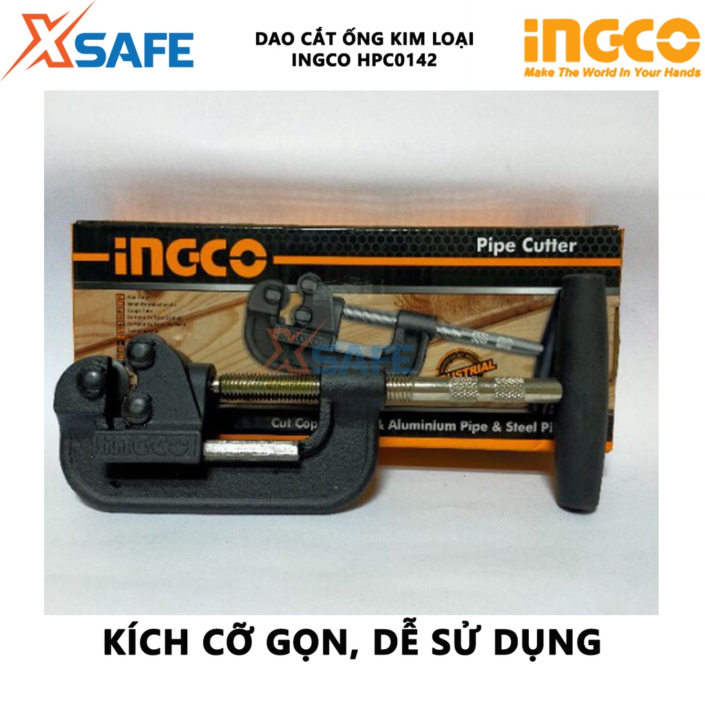 Dao cắt ống kim loại INGCO HPC0142 Dụng cụ cắt ống đồng, nhôm, thép, đường kính cắt 10-42mm, đầu cắt sắc bén