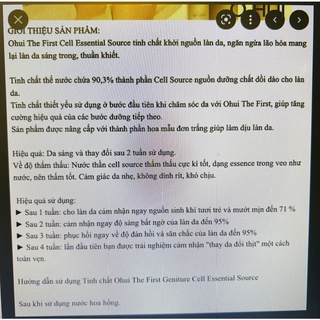 Huyết thanh Ohui The First Cell Source 22ml (Tách sét )