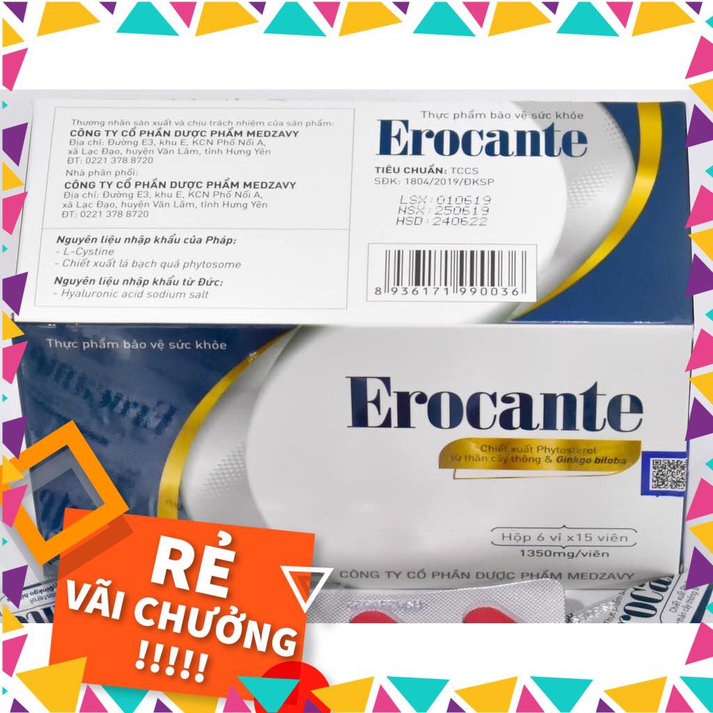 🔥SIÊU GIÁ TỐT 🔥 VIÊN UỐNG EROCANTE GIẢM RỤNG TÓC, KÍCH THÍCH MỌC TÓC VÀ HỖ TRỢ ĐEN TÓC