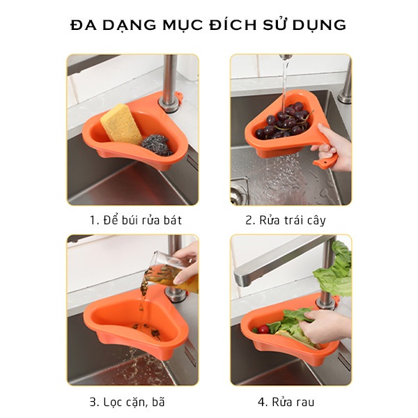 Khay Lọc Rác Bồn Rửa Bát Có Móc Treo Hình Con Thiên Nga Đa Dạng Màu Sắc Giúp Bồn Rửa Bát Trở Nên Sạch Sẽ, Gọn Gàng Hơn