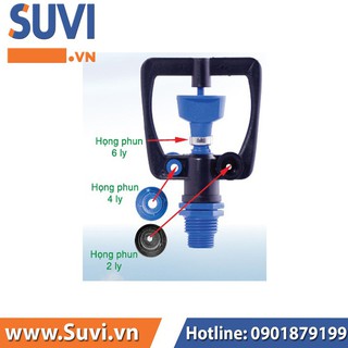 Béc Tưới Cây 2 Tia Hình Vuông Kiểu Thái Lan BB-9011 A Bịch 10 Cái