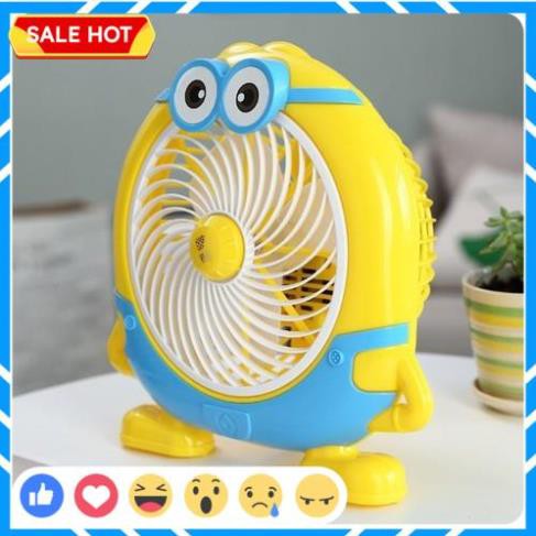 Quạt Mini Để Bàn Cắm Điện Hình Minion Cực Dễ Thương, Thích Hợp Để Bàn Học, Bàn Làm Việc Cho Mùa Hè 2021