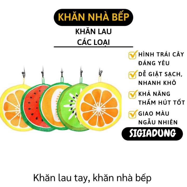 [SGD] Khăn Nhà Bếp - Khăn Lau Tay Treo Tường Hình Trái Cây, Lau Nhà Bếp, Chén Dĩa 4604