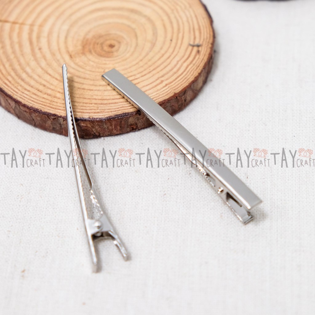 Set 10c phôi kẹp mỏ vịt 8cm làm kẹp tóc handmade