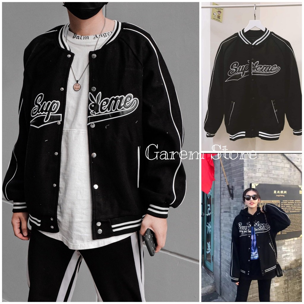 Áo BomBer / Áo bóng chày SUPERMEN Nam Nữ Siêu Hot Áo Hot Trend Fom Dáng Trẻ Trung Năng Động