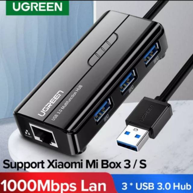 Ugreen Bộ Chuyển Đổi Usb 3.0 Sang Lan Rj45 Usb Hub Ethernet 1000mbps Hỗ Trợ Xiaomi Mi Box