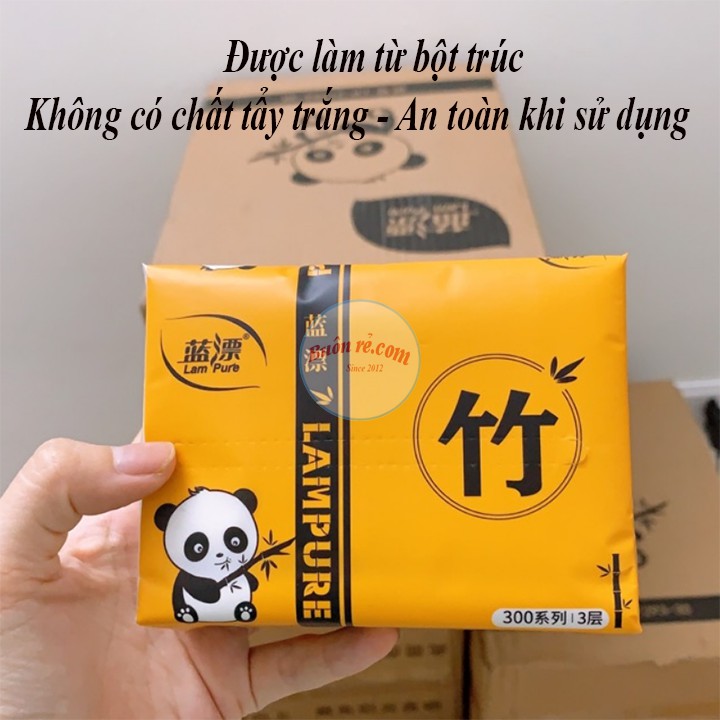 1 gói giấy ăn gấu trúc sợi tre Sipiao ( 300 tờ ) 00454