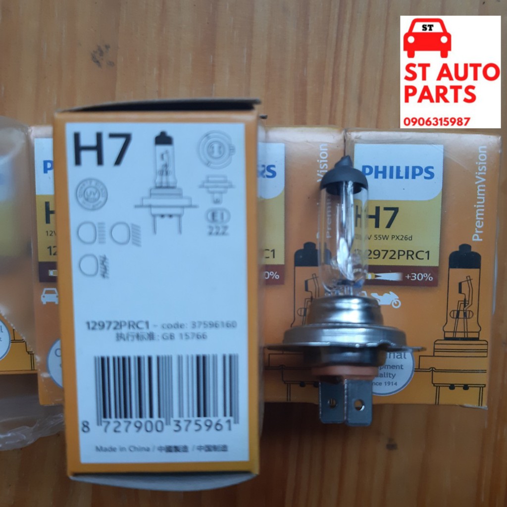 Đèn Philips Premium Vision Chân H7 12972PRC1 - 12V/55W