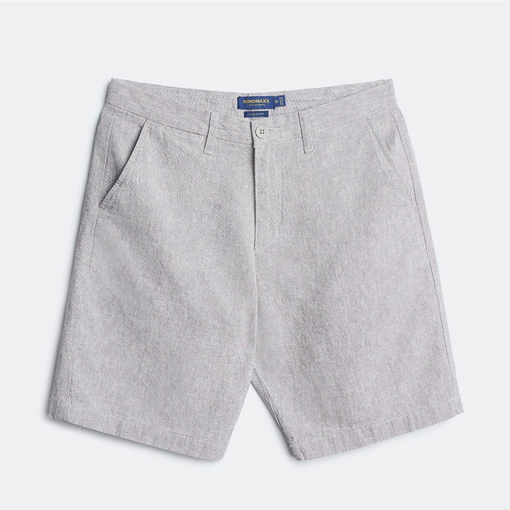 Ninomaxx Quần short Linen thời trang nam lửng 2201002