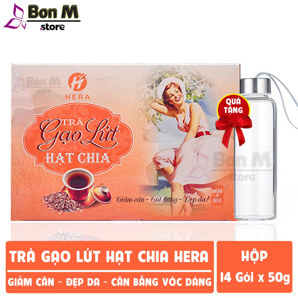 Trà Giảm Cân ⭐️FREESHIP⭐️ Trà Gạo Lứt Hạt Chia Hera – Đào Thải Mỡ Thừa Nhanh Chóng, An Toàn Không Tác Dụng Phụ