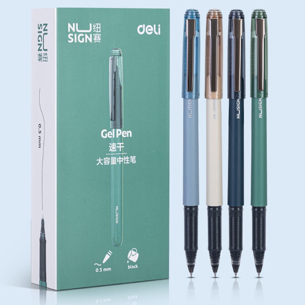 Set 4 Bút Bi Ngòi 0.5mm Mực Đen Chất Lượng Cao