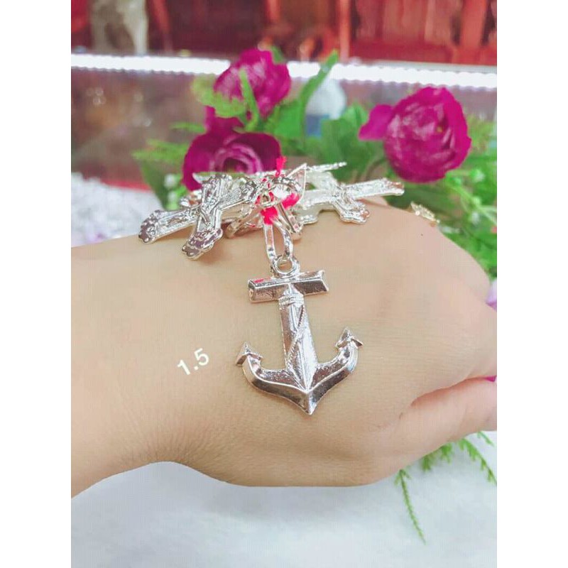 Mặt dây mỏ neo bạc ta-M12
