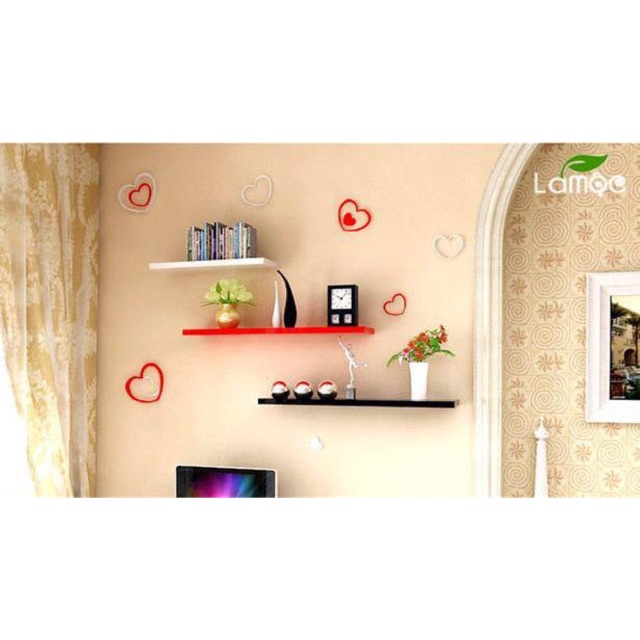 FREESHIP 99K TOÀN QUỐC_SET 3 KỆ TREO TƯỜNG 40-50-60cm. Tặng kèm đinh vít.