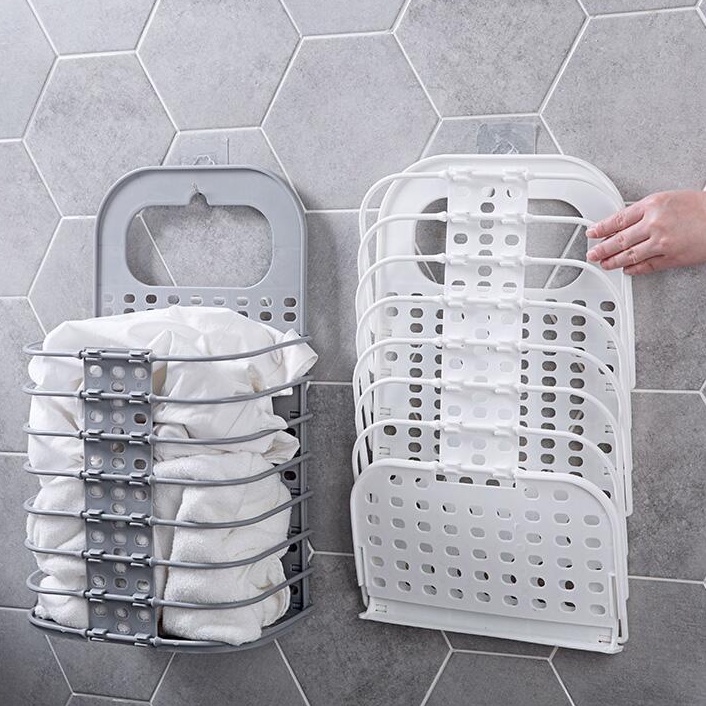 Giỏ sọt nhựa gấp gọn đa năng đựng đồ treo hông máy giặt MMS 101254