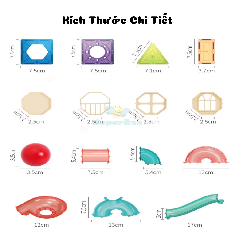 Đồ Chơi Lắp Ráp Nam Châm ONSHINE, Khối Xây Dựng Từ Tính Xếp Hình SuperBee, Giáo Dục Trẻ Em Phát Triển Trí Tuệ