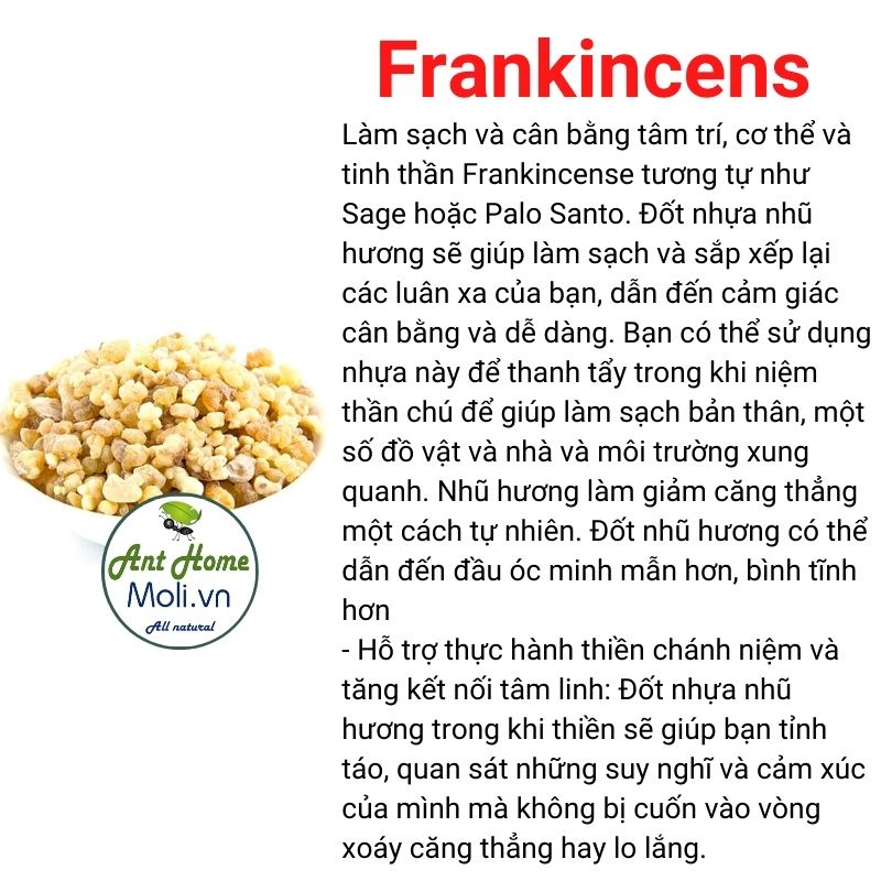 20gr nhựa cây đốt thơm thanh tẩy và bảo vệ TẶNG 10 VIÊN THAN (incense resin)