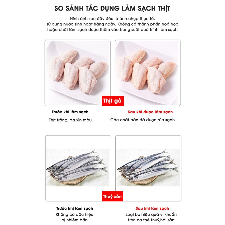 Máy rửa rau củ Dhome HR-666 - Khử trùng thực phẩm, Rau củ quả, các loại thịt, Thủy hải sản bằng sục Ozone 10L