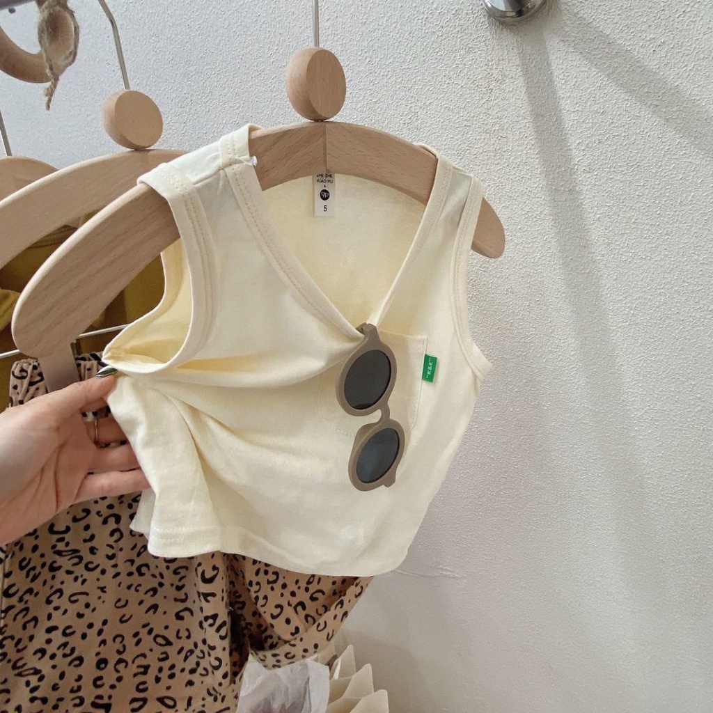 Bộ Áo Thun + Quần Short Họa Tiết Da Báo Thời Trang Mùa Hè Phong Cách Hàn Quốc Cho Bé Trai Và Gái