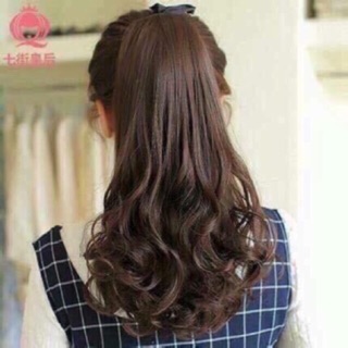 Tóc giả cột xoăn ngắn 35cm tơ cao cấp140gam-sỉ 39k