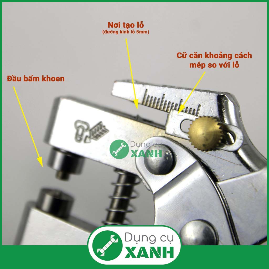 Kìm bấm lỗ giấy đường kính 5mm dày 30 tờ kèm khoen
