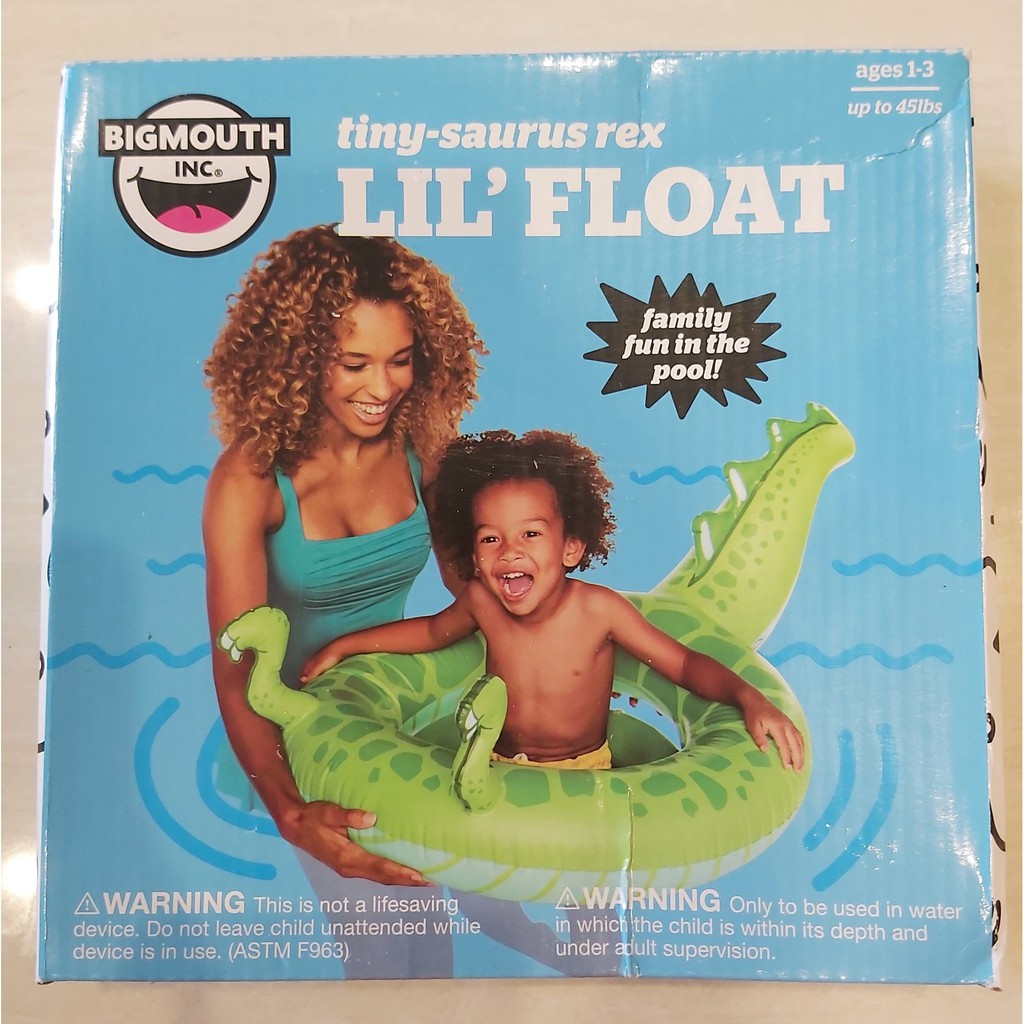 Phao tập bơi tròn xỏ chân cho trẻ 1-3 tuổi hình khủng long hiệu BigMouth-Tiny saurus rex lil’s float ages 1-3 hàng mỹ