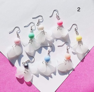 Bông tai zíc zắc hạt trai dáng dài