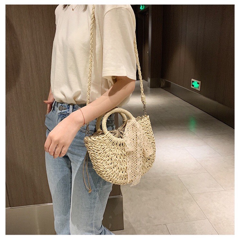 Túi Cói Bán Nguyệt Nơ To 5D chỉ có tại Nàng Cói | BigBuy360 - bigbuy360.vn