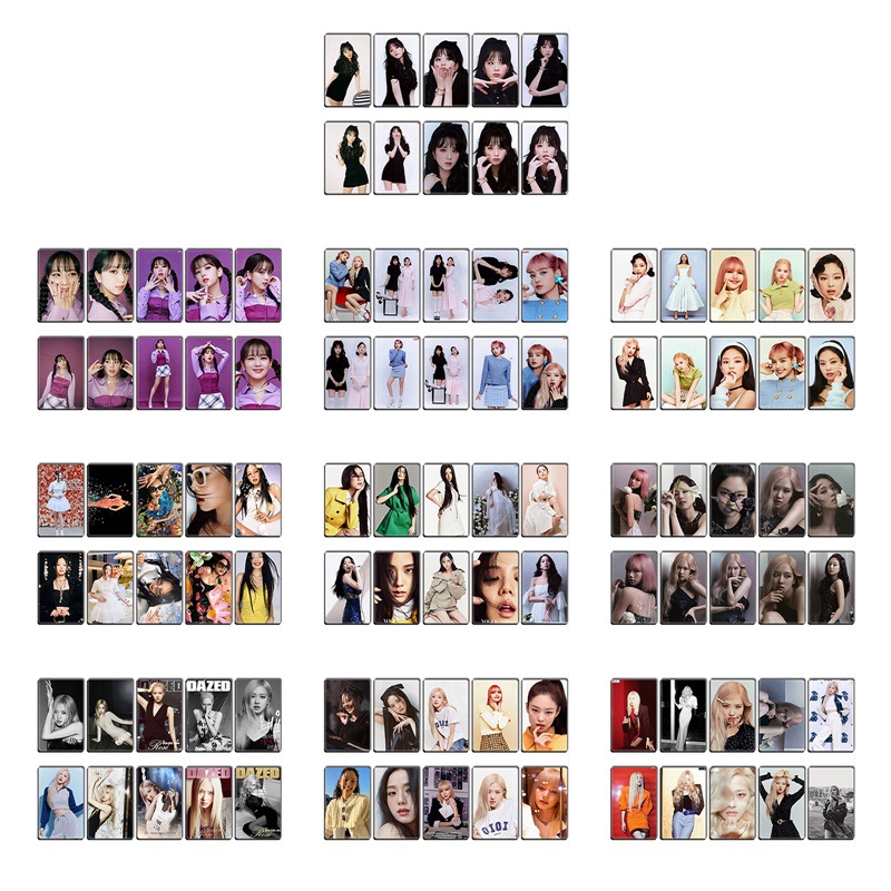 Bộ 10 Thẻ Hình Nhóm Nhạc Blackpink Chất Liệu Pvc