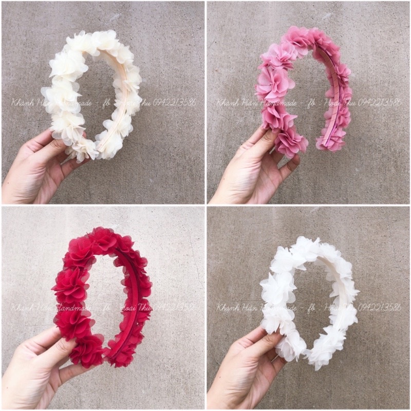 Cài tóc hoa công chúa full 4 màu dành cho bé gái