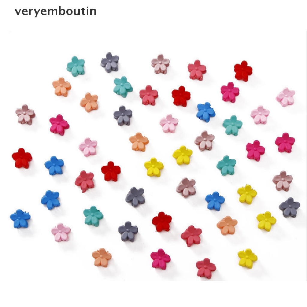 Bộ 50 kẹp tóc hoa nhỏ ngọt ngào tạo kiểu tóc dễ thương dành cho bé gái