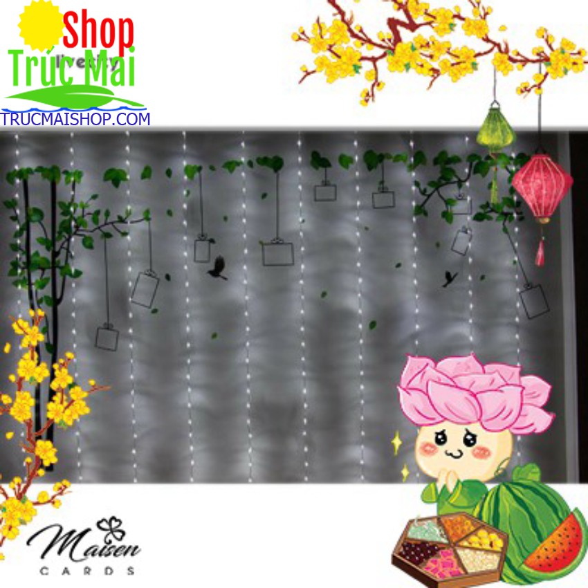Đèn nháy mành chảy hiệu ứng mưa rơi, thác nước