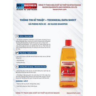 Dung dịch rửa xe BZ Gloss Shampoo 1000ml