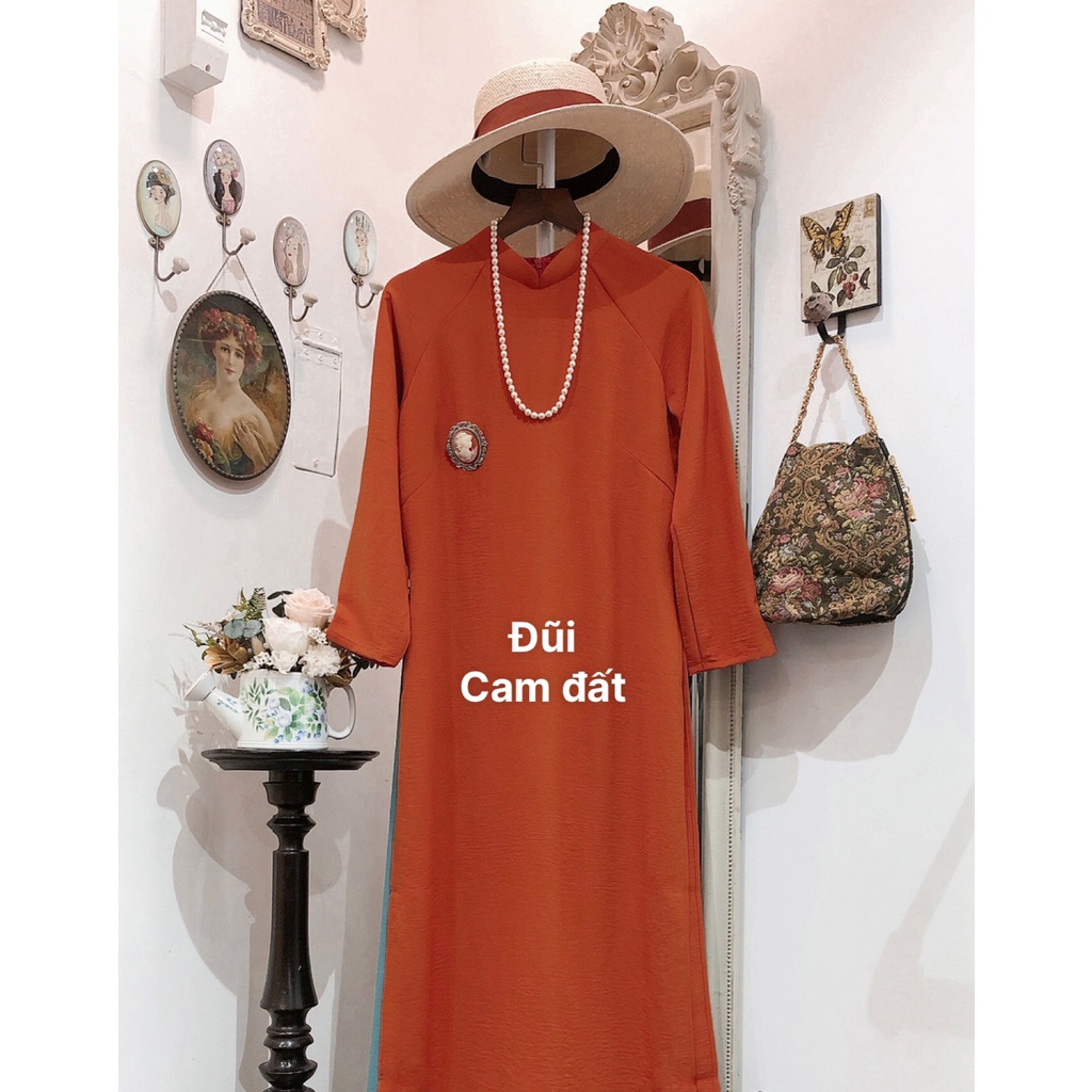 Áo dài lẻ đũi màu trơn