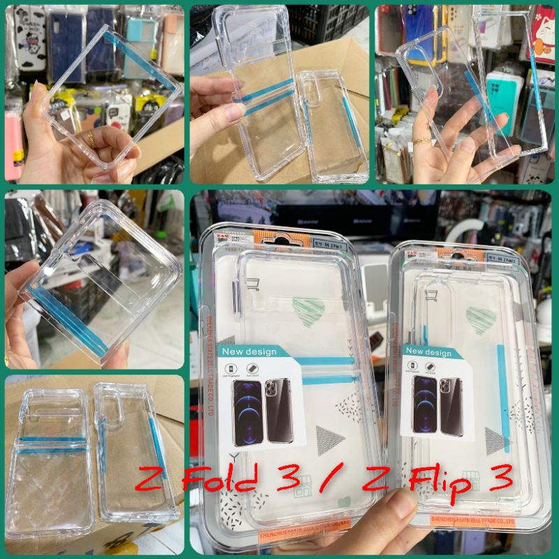 Ốp lưng Samsung Z Flip 3 / Zflip 3 / Z Fold 3 / Zfold 3 / Zfold 4 / Zflip 4 viền dẻo lưng cứng chống ố vàng siêu trong