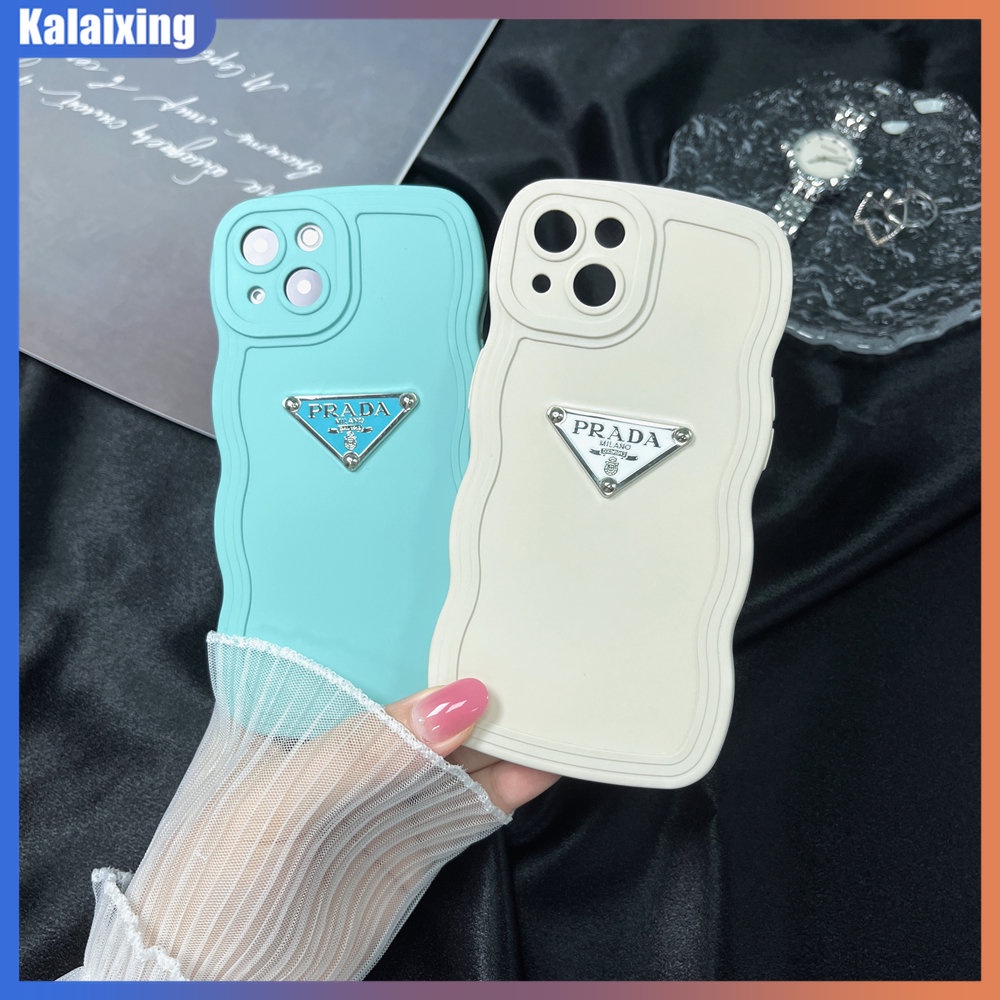 Ốp Điện Thoại Mềm Hình Tam Giác In Logo Prada Cho iPhone 14 Plus 14 Pro Max 13 12 11 Pro Max