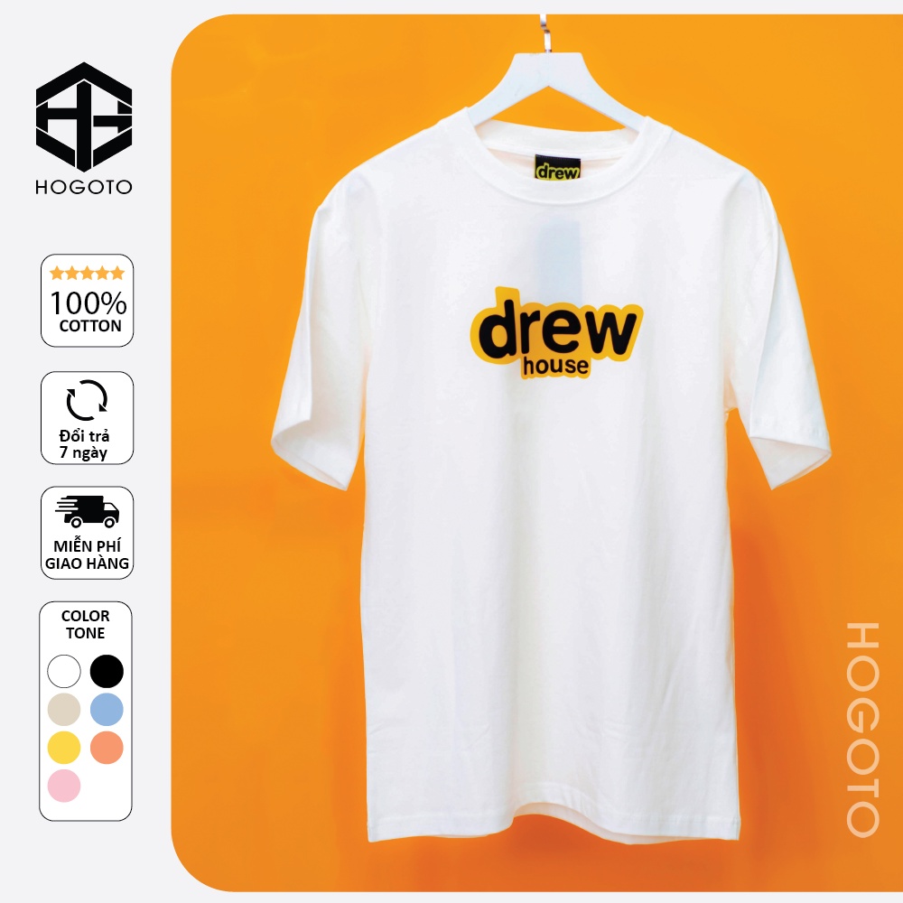 Áo thun tay lỡ DREW House Hogoto shop , Áo thun unisex nam nữ form rộng oversize chất liệu Cotton | BigBuy360 - bigbuy360.vn