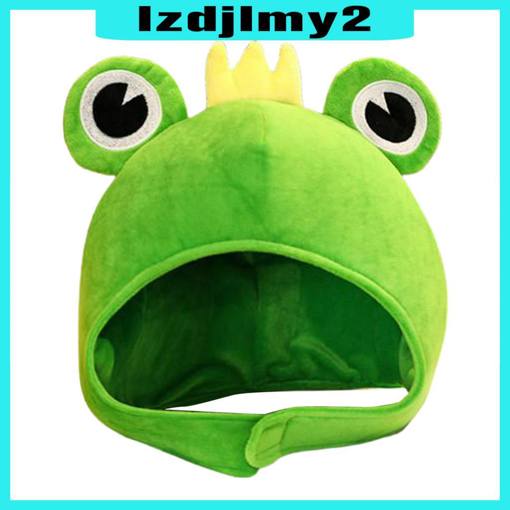 Nón Đội Hóa Trang Ếch Xanh Mắt To Nhồi Bông Dễ Thương Lzdjlmy2