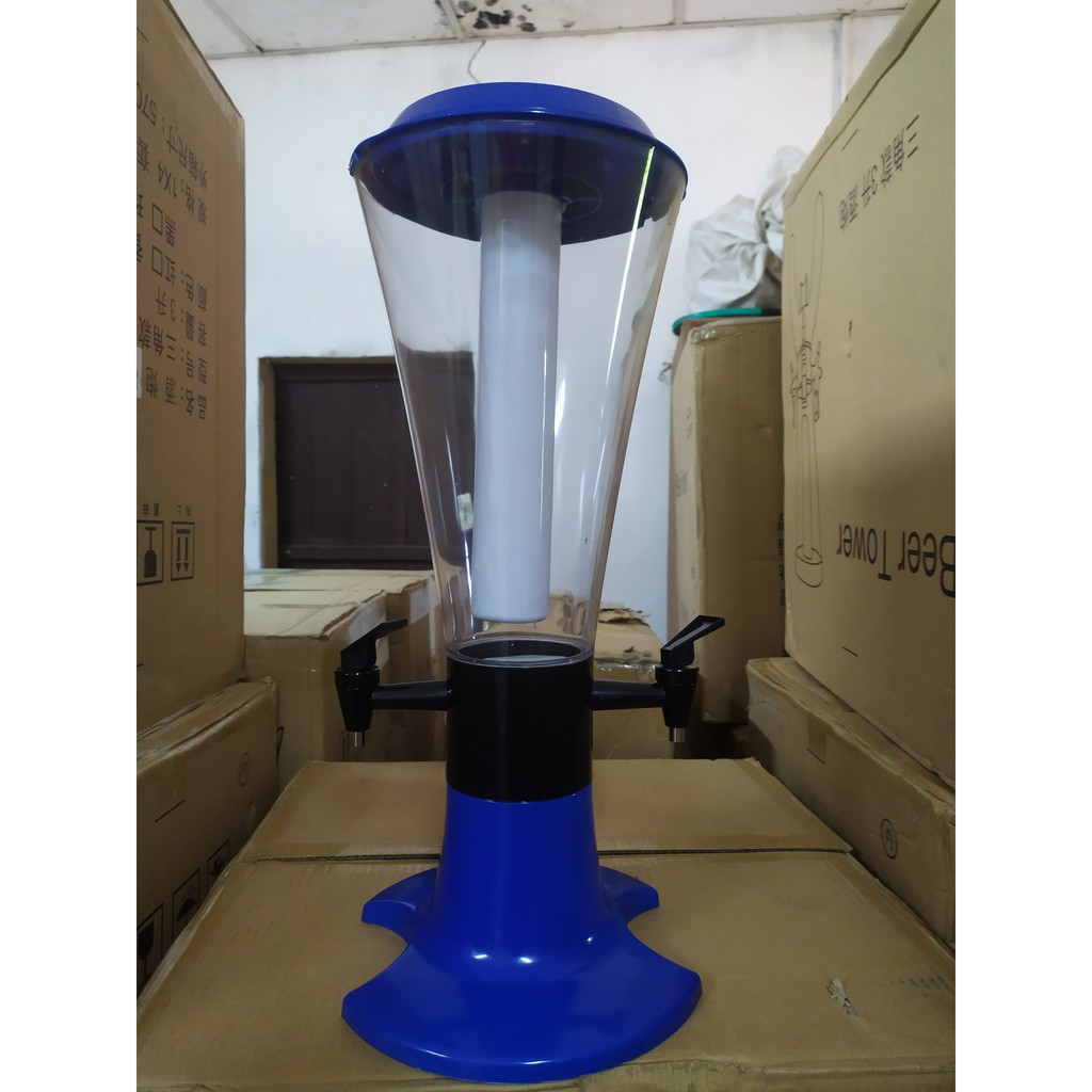 Tháp Bia  2 Vòi 3 Lít Có Đèn Led Hàng Chất Lượng Cao Bền Đẹp