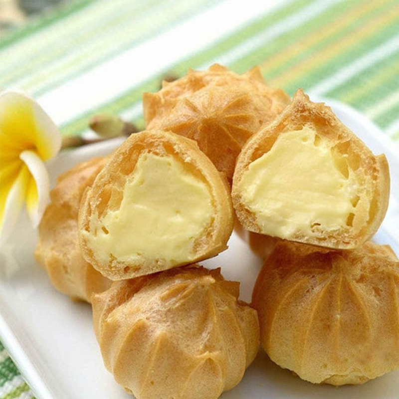 JOSMOMO Bộ 2 Bông Phấn Mũi Bánh Kẹo Thép Không Gỉ Bánh Cupcake Puffs Phun Dụng Cụ