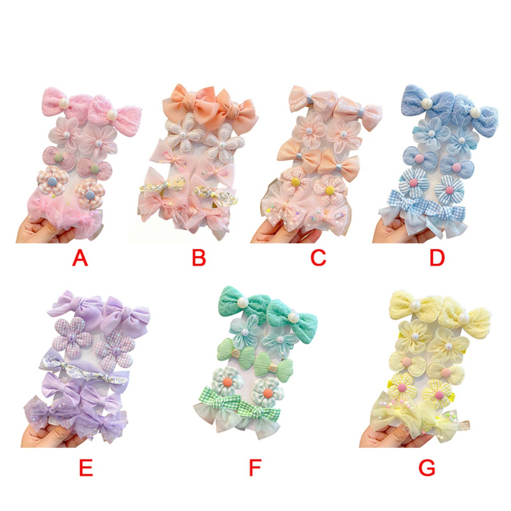 Set 10 Kẹp Tóc Nơ Dễ Thương Cho Bé Gái