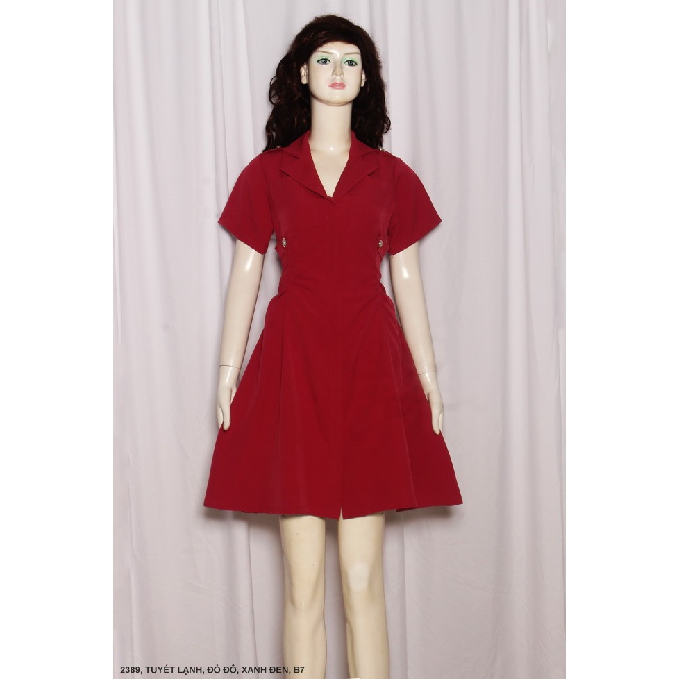 ĐẦM THUN XÒE CỔ SƠ-MI PHÙ HỢP CHO CÔ NÀNG CÔNG SỞ (CÓ NHIỀU MÀU VÀ SIZE)