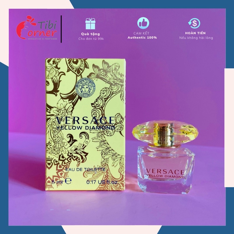 [Bill US]Nước Hoa Mini Nữ Versace Yellow Diamond EDT 5ml