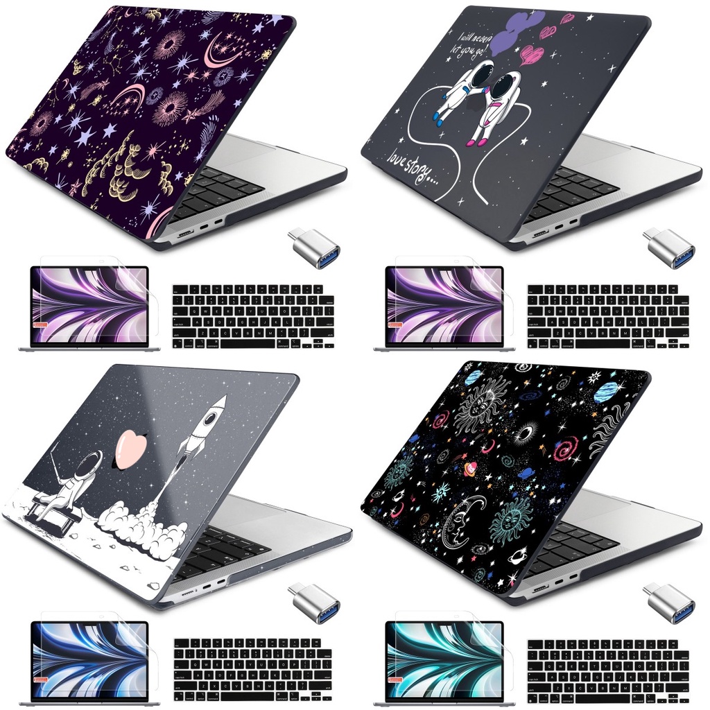 Ốp Bảo Vệ 4 Trong 1 Cho MacBook Pro Air M2 2022 A2681 A2338 2020 M1 A2337 A2179 Pro14 / 15 / 16 M1 A2442 A2485 Retina A1502 A1706 A1708 A2251Shell